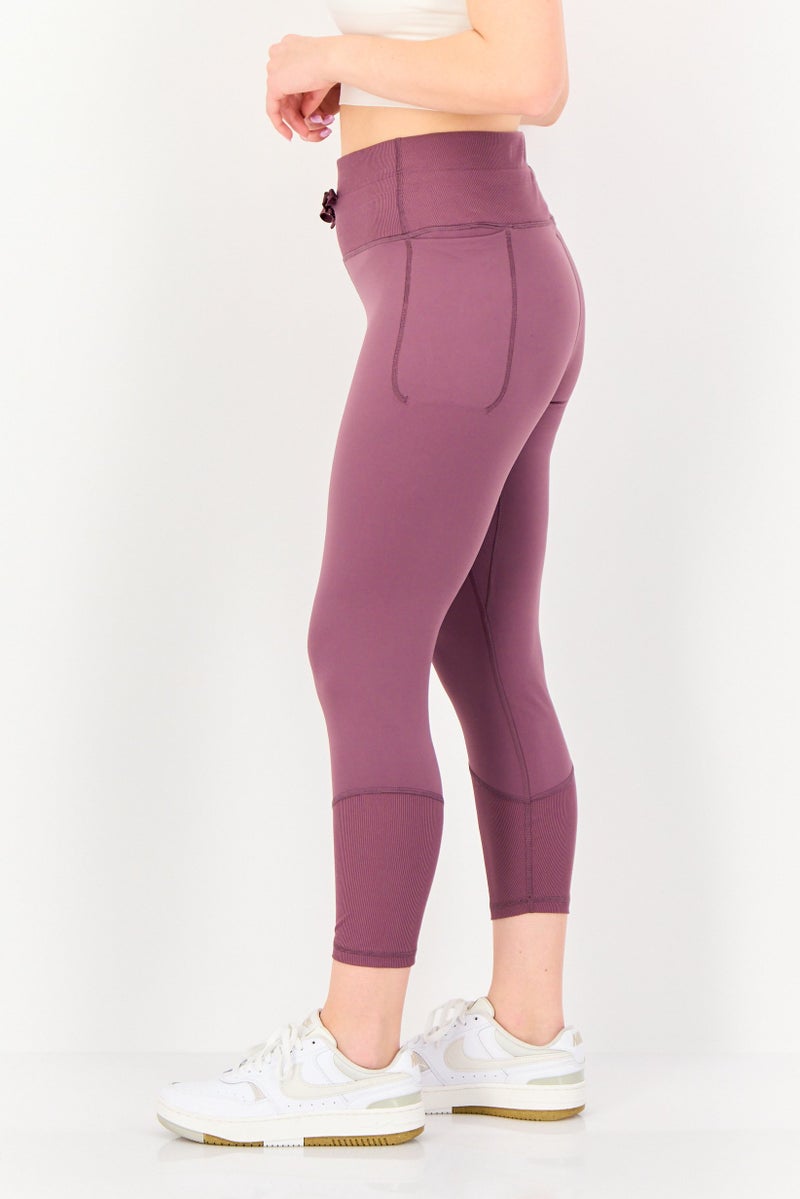 UNDER ARMOUR  leggings كاحل مدربة ضيقة للنساء، موف - Image 3