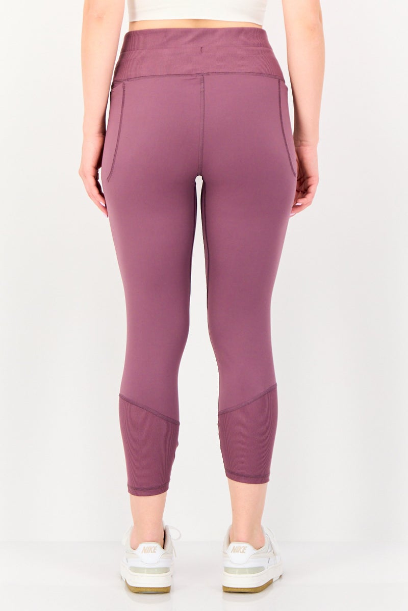 UNDER ARMOUR  leggings كاحل مدربة ضيقة للنساء، موف - Image 4