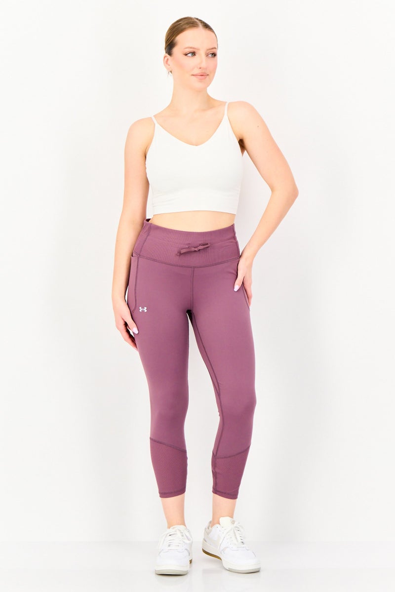 UNDER ARMOUR  leggings كاحل مدربة ضيقة للنساء، موف - Image 2