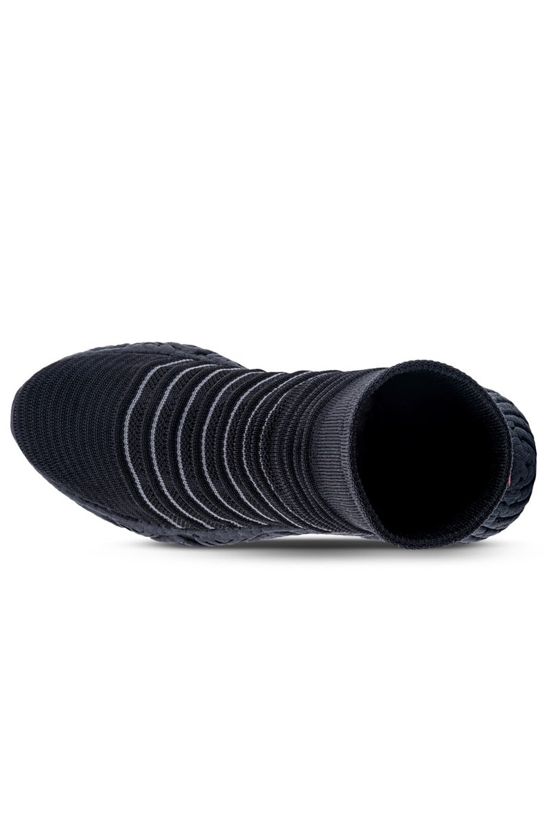 PUCA High Ankle Slip-On Sneakers For men Light weight with E-TPU Sole Knitted Socks Upper Tundra Black - Image 5