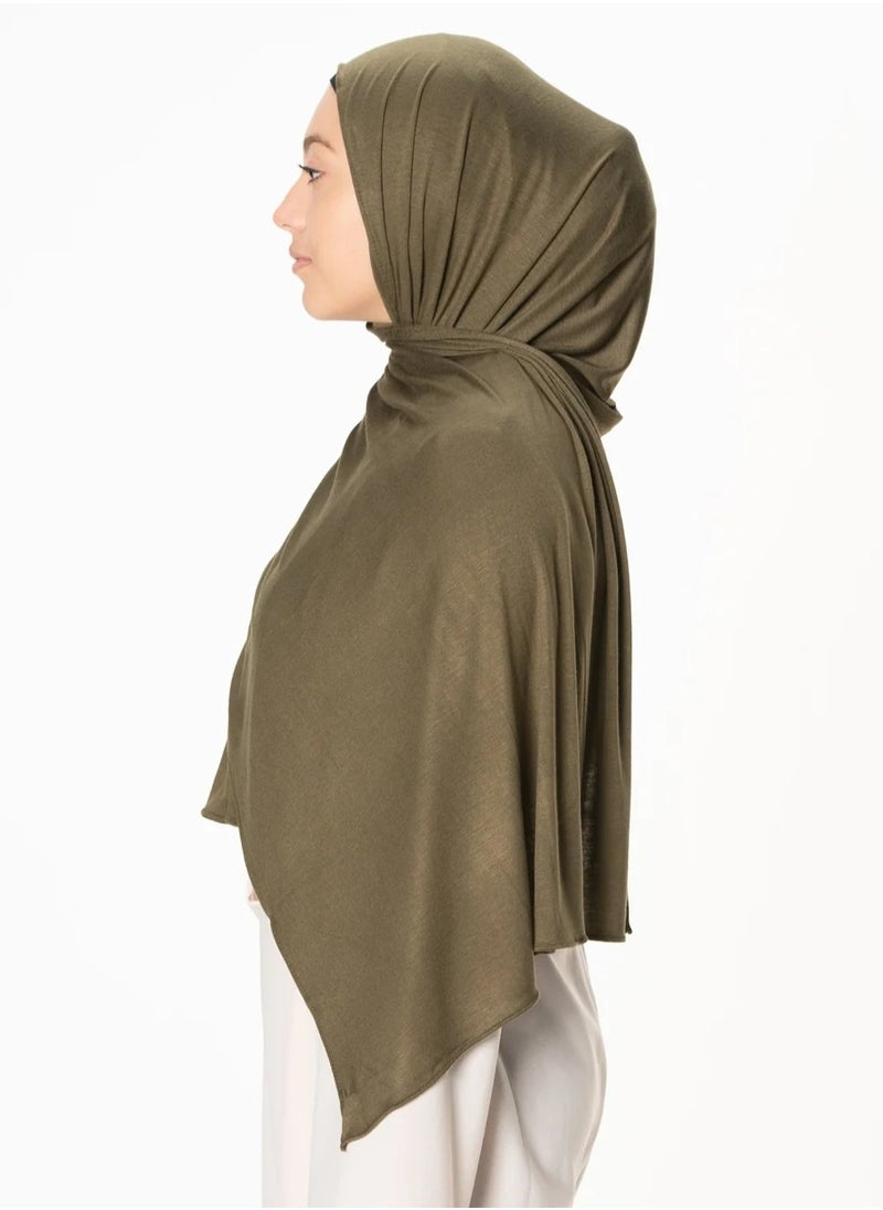 Perfectory PERFECTORY Soft Stretch Jersey Hijabs, Effortless Style and Comfort, Curated Collection- Olive  - Image 2