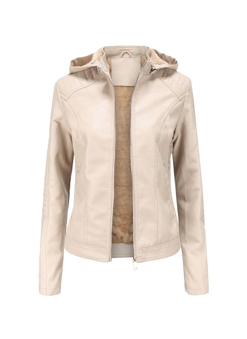 Women's Detachable Hat With Plush And Warm Leather Jacket Beige - pzsku/Z280F0D238DABED68A06AZ/45/_/1691980083/70806d0f-6f50-4529-b406-b05385d3a149