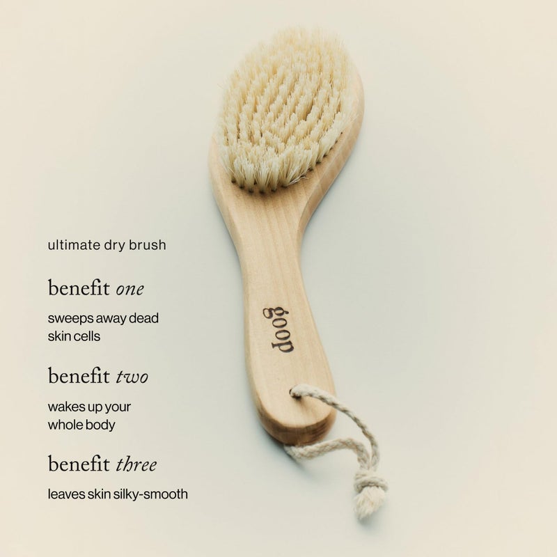 goop Beauty Dry Brush | Detoxifying Body Exfoliator | Wooden Handle with Natural Biodegradable Sisal Fibers | Sweeps Away Dead Skin | FSC Certified - Image 2