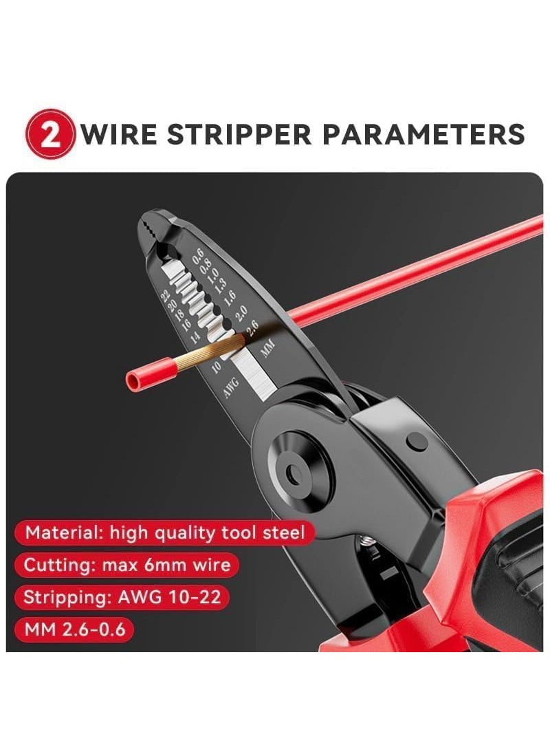 Ngel NGEL 5 in 1 Pliers Tool Kit With 5 Interchangeable Heads Multifunctional Toll Kit Special For Electricians Lineman Pliers Cable Cutting Wire Stripping Crimping Tools 5 In 1 Tool Kit  - Image 4