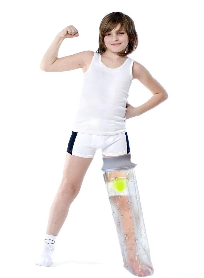 Divvsck Waterproof Full Leg Cast Cover for Shower Kids -Available in 3 Sizes | Leg Cast Shower Protector, Watertight Seal Cast Cover Leg for Knee Foot Ankle, No Mark on Skin Reusable(Recommended Age:11-15) - Image 1