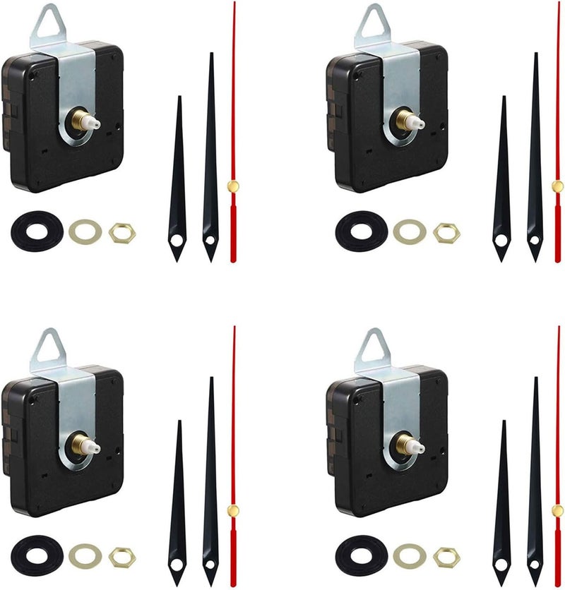Black And Red Clock Movement Replacement Parts For Wall And Desk Clocks - Image 1
