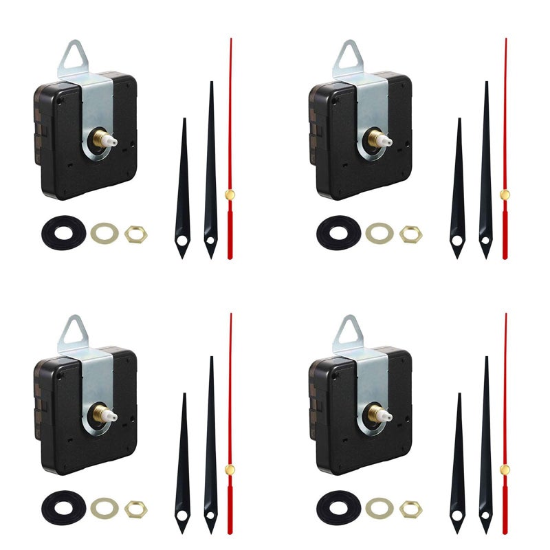 Black And Red Clock Movement Replacement Parts For Wall And Desk Clocks - Image 2