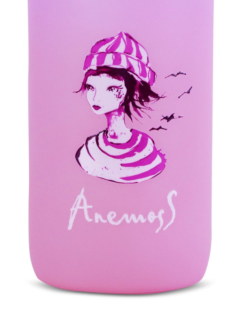Anemoss Sailor Girl Tritan Water Bottle 1000 ml / 33.8 oz,  Quality Material, Exclusive Design, Versatile and Durable, BPA-Free - Portable with Strap Attachment - Suitable for Sports and Travel - Pink Color - Image 4