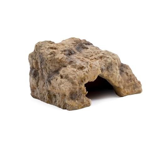 Repticircle Reptile Hide for Leopard GeckoBearded DragonBall Python Tortoise Terrarium Habitat Dcor Snake Lizard Hideout Resin Small - Image 1