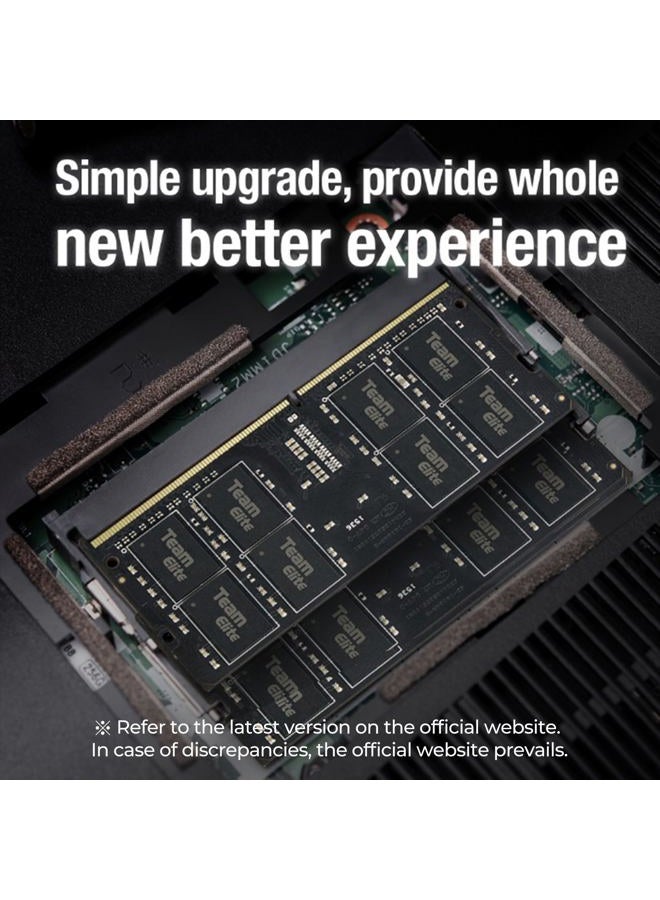 TeamGroup Elite DDR4 32GB Kit (2 x 16GB) 3200MHz (2933MHz or 2666MHz) PC4-25600 CL22 Unbuffered Non-ECC 1.2V SODIMM 260-Pin Laptop Notebook PC Computer Memory Module Ram Upgrade - TED432G3200C22DC-S01 - Image 4