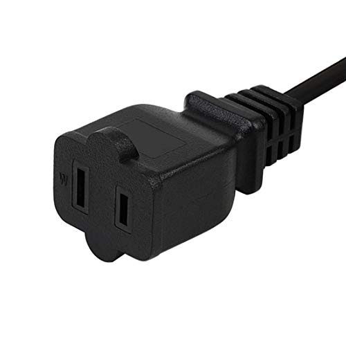 acbroad 6FT(1.8M) Polarized US 2-Prong Male-Female Extension Power Cable,US AC 2-Prong Male/Female Power cable10A/125V,Nema 1-15P to 1-15R Cable Polarized - Image 3