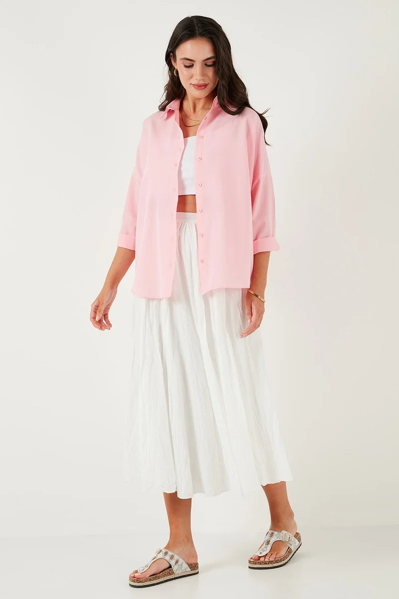 Lela Cotton Blend Regular Fit Shirt Women's Shirt 6772418