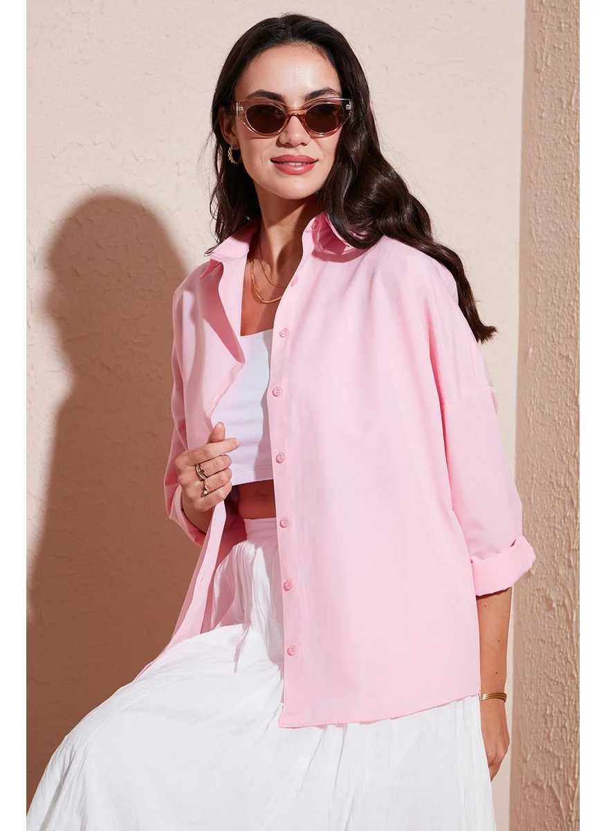 Lela Cotton Blend Regular Fit Shirt Women's Shirt 6772418