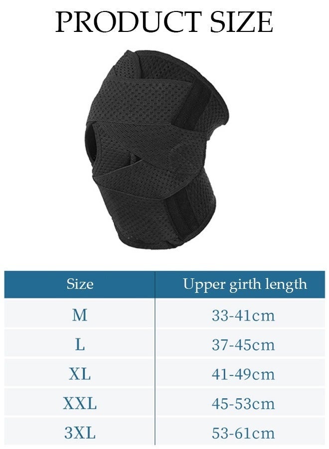 Bukela 1PCS Knee Pad Knee Brace with Side Stabilizers and Patella Gel Pads Adjustable Compression Knee Support Braces for Knee Pain Meniscus Tear ACL MCL Arthritis Joint Pain Relief Injury Recovery - Image 4
