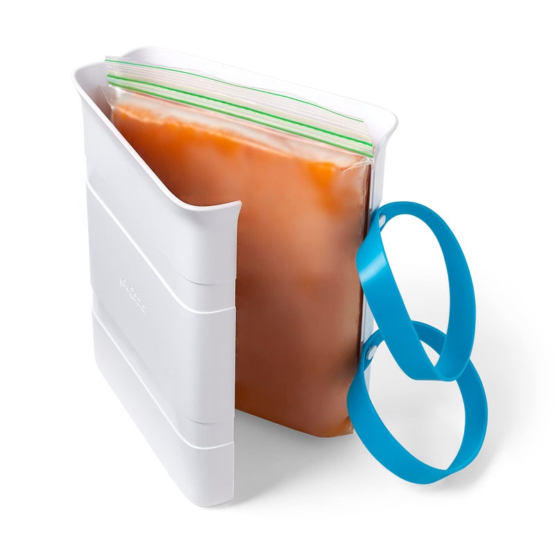 YouCopia صانع كتل الطعام المجمدة YouCopia FreezeUp، 6 أكواب، حاوية كيس تحضير الوجبات لتجميد الحساء وبقايا الطعام - Image 1