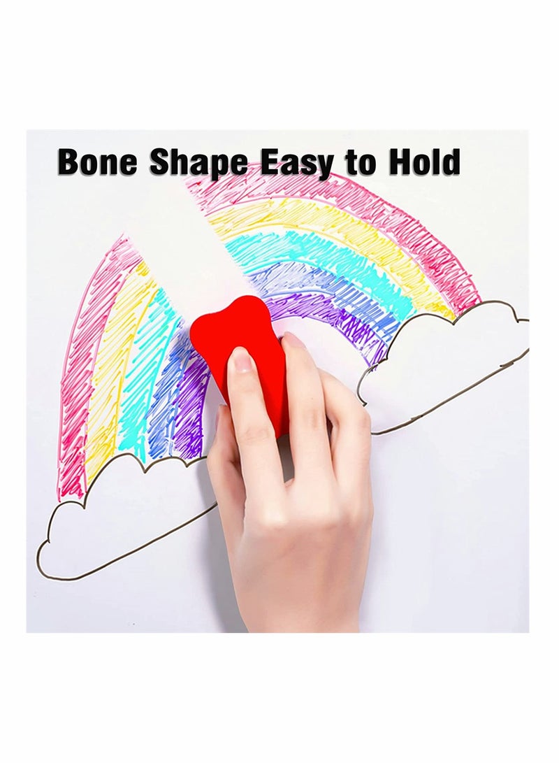 Mini Dry Erase Erasers Magnetic Whiteboard Dry Erase Erasers Chalkboard Cleaner Wiper for Kids and Classroom Teacher Supplies Home and Office 32 Pack 4 Color - Image 2
