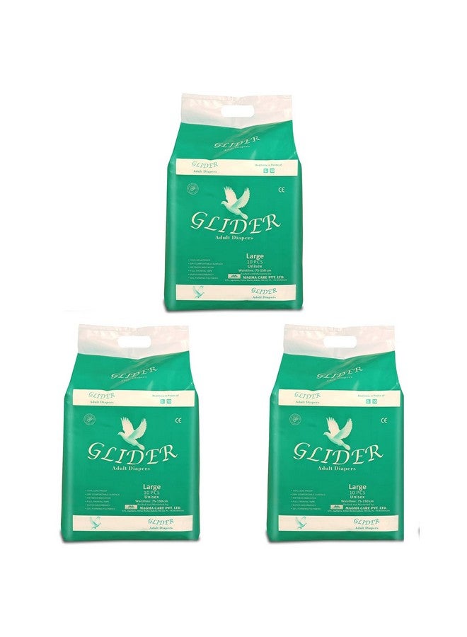 GLIDER Glider Premium Adult Diaper - Large (Pack of 3) (Count 30) - Image 1