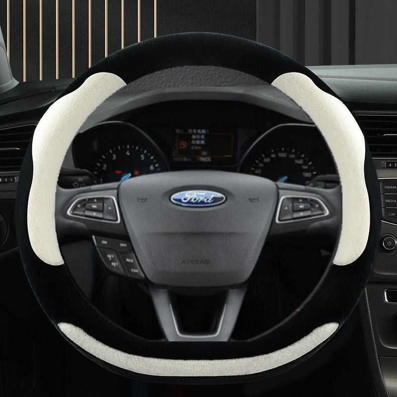 2022 Ford Evos Technology Edition Fashion Edition T-Line Sports Edition Winter Plush Special Steering Wheel Handle Cover - Image 4