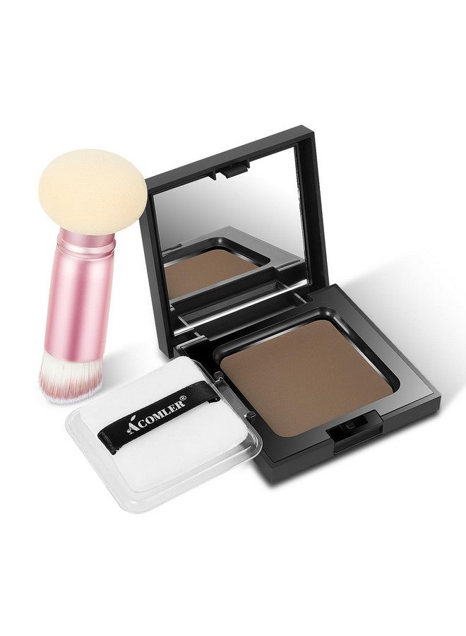 أكوملير بودرة أكوملر لتجديد جذور الشعر، بودرة لخطوط الشعر الخفيف، لون لتجديد جذور الشعر، تغطية الشعر الرمادي للنساء والرجال، إخفاء تساقط الشعر مع فرشاة مكياج (بني فاتح، 0.42 أونصة) - Image 1