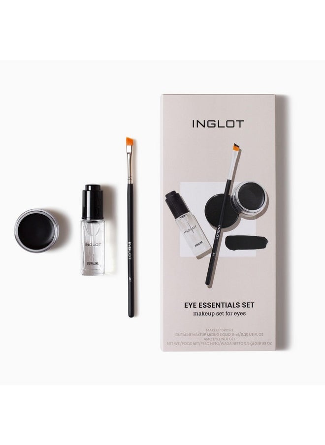 Inglot Inglot Eye Essentials Set | Duraline + AMC Eyeliner Gel 77 + Makeup Brush 31T |  - Image 3