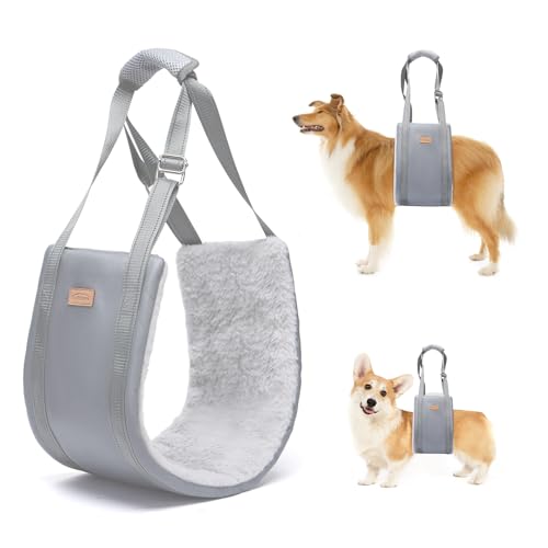 Sunsleek Dog Lift Harness for Large Dogs Adjustable Dog Sling for Back Legs Hip Support Harness to Help Lift Dogs Rear for Helps Senior Injured Disabled and After ACL Surgery Dogs Large Grey - Image 1