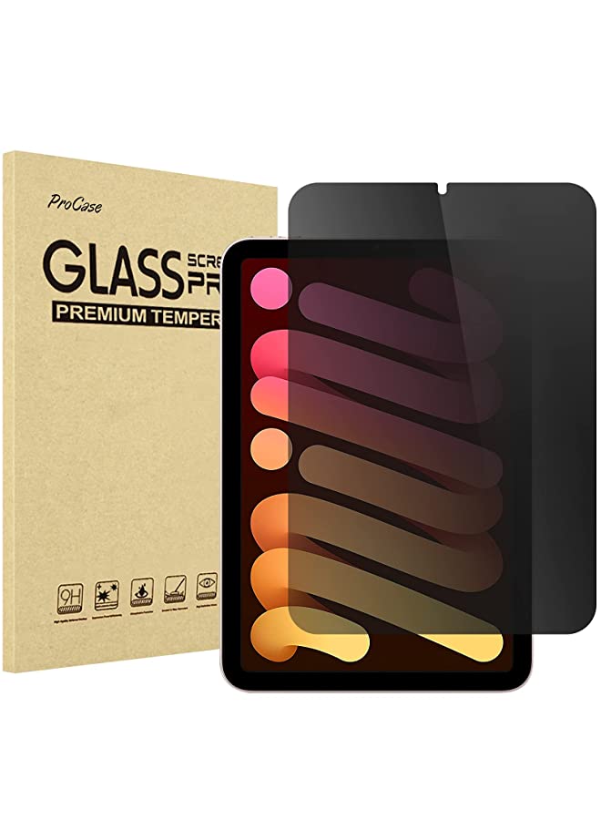 Procases ProCase iPad Mini 6 Privacy Screen Protector 8.3 Inch 2021, Anti-Spy Tempered Glass Screen Film Guard Screen Protector for 8.3” iPad Mini 6th Generation 2021 - Image 1