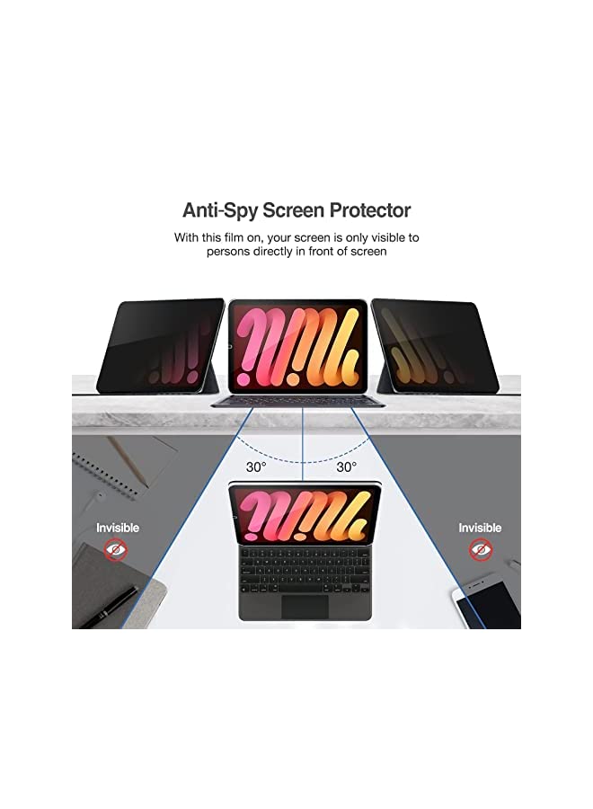 Procases ProCase iPad Mini 6 Privacy Screen Protector 8.3 Inch 2021, Anti-Spy Tempered Glass Screen Film Guard Screen Protector for 8.3” iPad Mini 6th Generation 2021 - Image 4