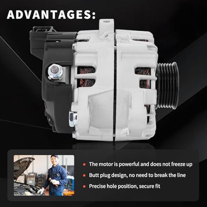 Dokili 37300-3L060 Alternator 180AMP 13.5V for Hyundai Palisade 2020-2023 Kia Telluride 2020-2022 V6 3.8L 2722099 601-10129 373003L060 - Image 5