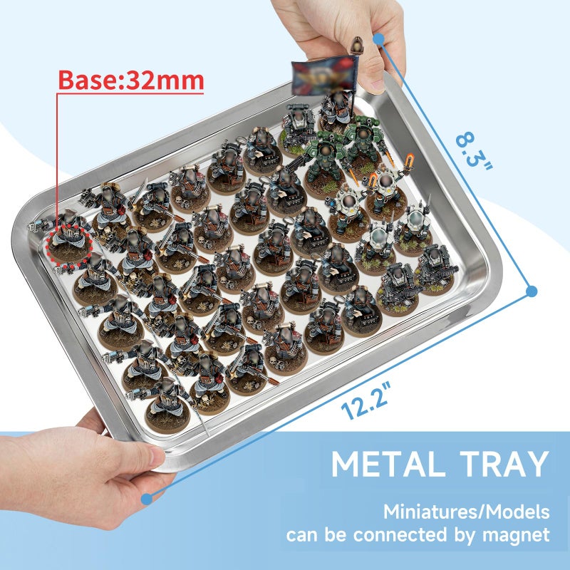 WELIDAY Miniatures Storage Case Miniatures Transport Case Aluminum Alloy Frame with Lock (Medium Size) - Image 3