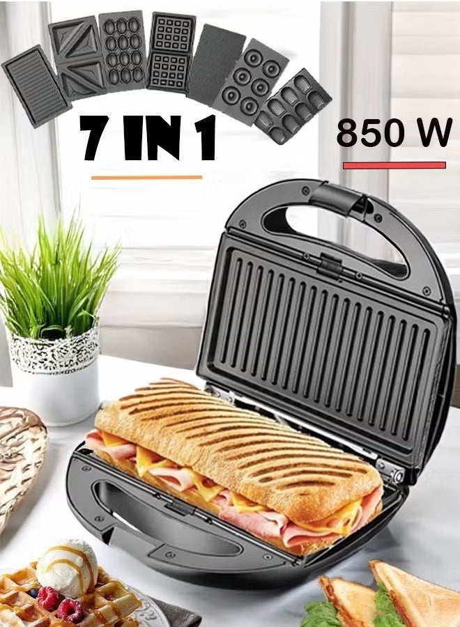 توسكانا يو 2 في 1 مجموعة من خلاط كهربائي محمول متعدد الوظائف بقوة 850 واط و سعة 500 مل و ماكينة تحضير الساندويتشات والوافل والدونات وتسخين الوجبات الخفيفة 7 في 1 850 وات - Image 2