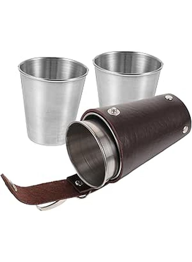 Portable Stainless Steel Insulated Camping Cup with Sleeve for Outdoor Beverages - Image 1