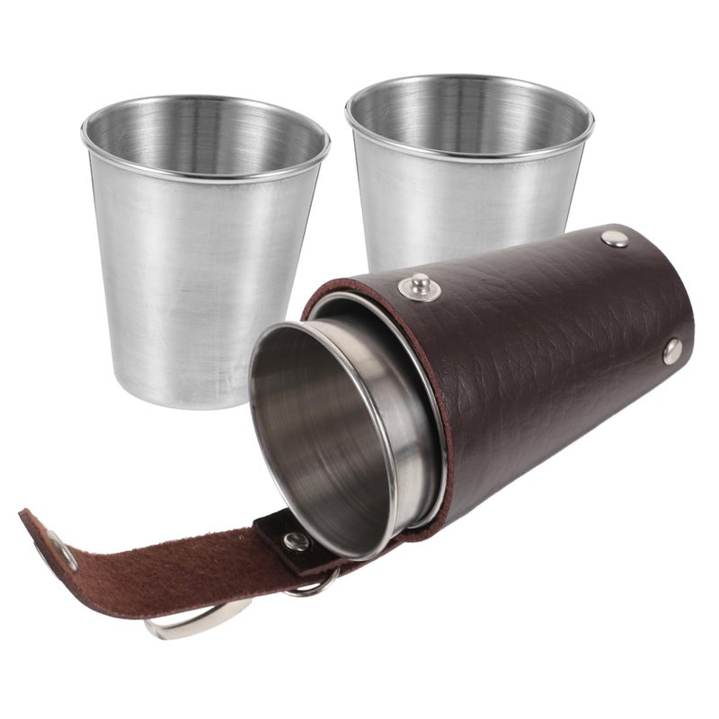 Portable Stainless Steel Insulated Camping Cup with Sleeve for Outdoor Beverages - Image 2