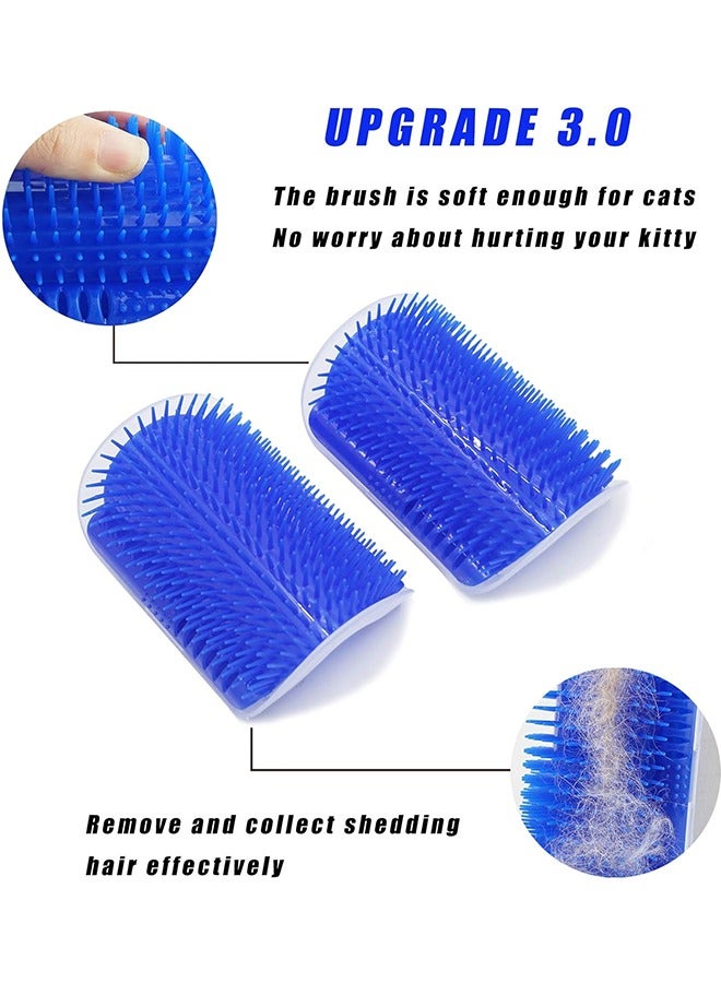 2 Pack Cat Grooming Brushes - Face Scratcher, Wall Corner Massagers, Soft Combs for Short and Long Fur Cats, Kitten and Puppy Massage Toy - Image 3