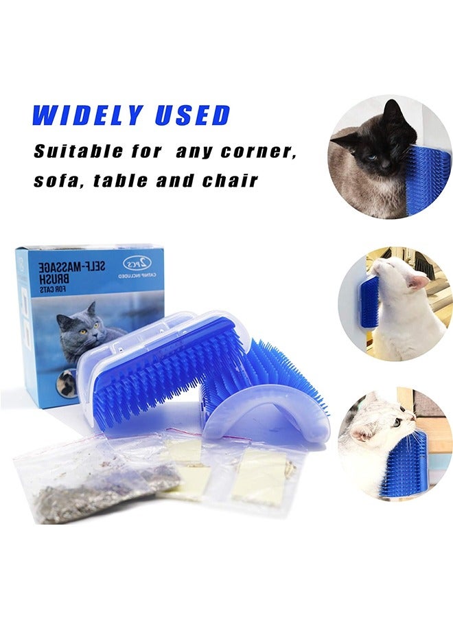 2 Pack Cat Grooming Brushes - Face Scratcher, Wall Corner Massagers, Soft Combs for Short and Long Fur Cats, Kitten and Puppy Massage Toy - Image 4