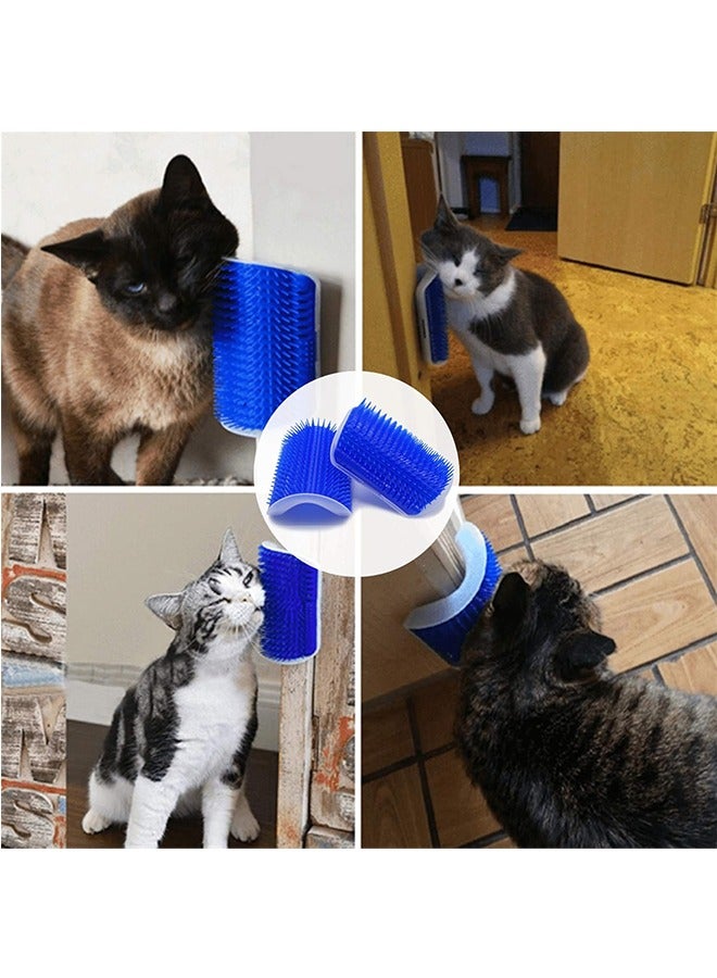 2 Pack Cat Grooming Brushes - Face Scratcher, Wall Corner Massagers, Soft Combs for Short and Long Fur Cats, Kitten and Puppy Massage Toy - Image 2