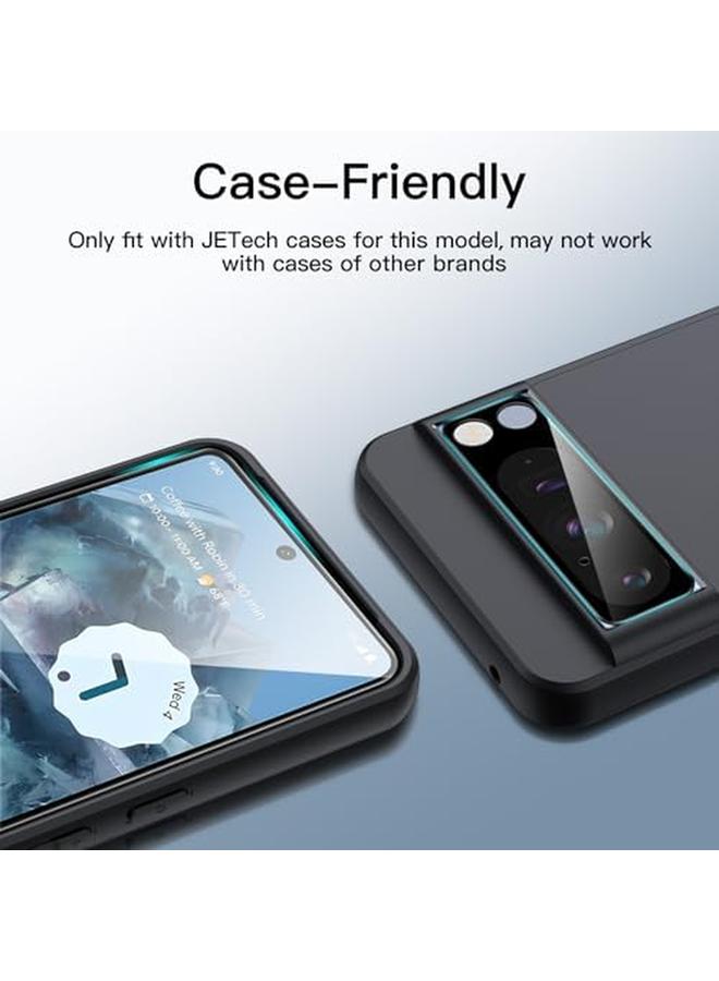 جي تيك واقي شاشة بتغطية كاملة لهاتف Google Pixel 8 Pro مع واقي عدسة الكاميرا وفيلم زجاجي مقوى وأداة تثبيت سهلة ومتوافق مع معرف بصمة الإصبع وشفاف عالي الدقة، عبوتان لكل منهما - Image 2