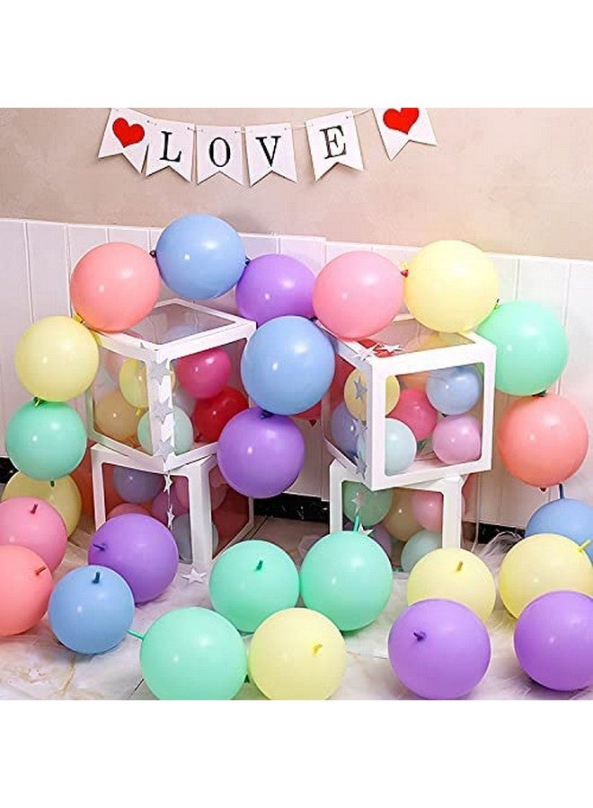 IN-JOOYAA 12 Inch Macaron Assorted ColorLink Balloons 60 Pcs Quick Link Balloons Link Latex Balloon for Photo Shoot Baby Shower Birthday Party Decoration - Image 4