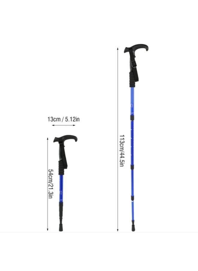 أقطاب رحلات السفاري خفيفة الوزن تلسكوبية من سبائك الألومنيوم عصا للمشي في الهواء الطلق قابلة للطي للمشي لمسافات طويلة والسفر - Image 2