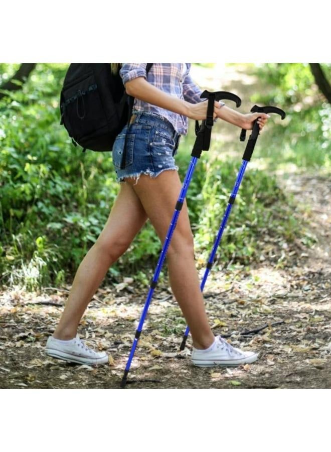 أقطاب رحلات السفاري خفيفة الوزن تلسكوبية من سبائك الألومنيوم عصا للمشي في الهواء الطلق قابلة للطي للمشي لمسافات طويلة والسفر - Image 5