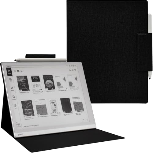 GOVTVA Magnetic Stand Case for Onyx Boox Go 10.3 /BOOX Tablet Go 10.3 Gen II Lumi ePaper Ultra-Thin Lightweight Leather Cover with Auto Sleep/Wake & Magnetic Closure (Cloth Black) - Image 1
