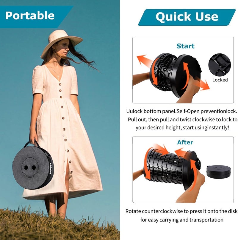 KPR 2026 Upgraded Collapsible Stool & 3IN1 Cushioned Carry Bag - Portable Telescopic Camping Chair - Image 2