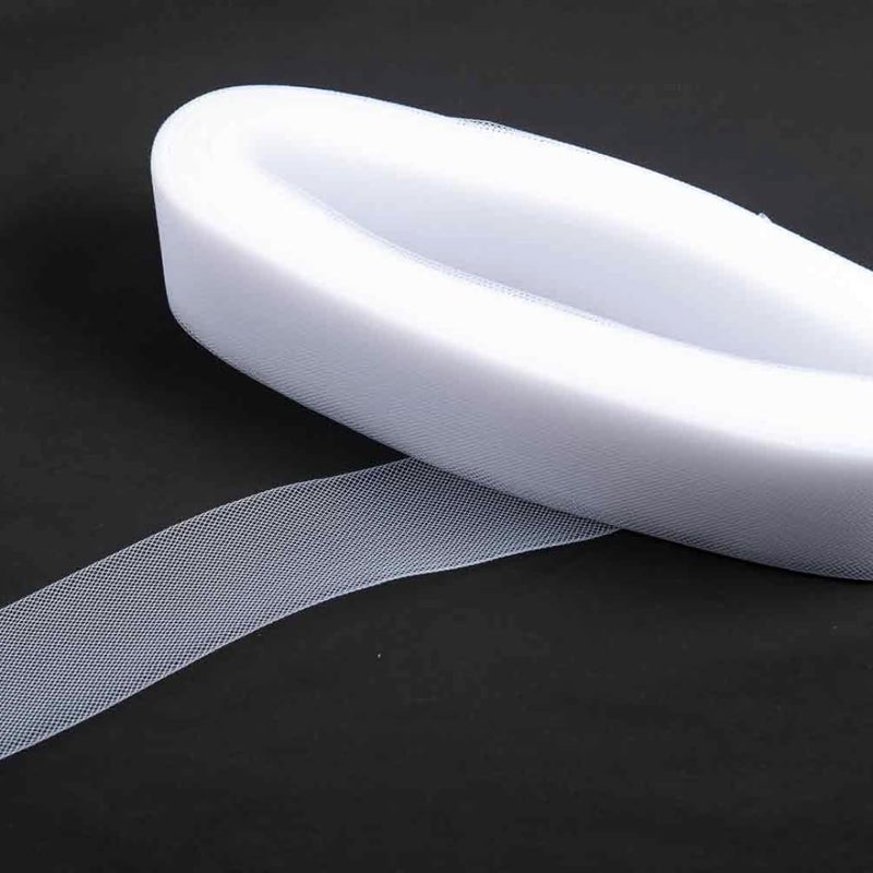 TOP TRIMMING Stiff Horsehair by The Roll 50 Yards (Multiple Widths) (White, 1") - Image 5
