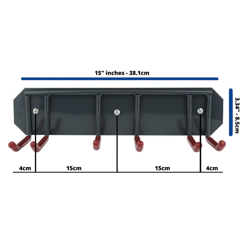 Wealers Wall Mounted Rack Organizer for Skis and Poles Heavy Duty Horizontal Wall Ski Rack Garage Storage with Metal Frame and Padded Hooks Indoors Outdoors Premium Wall Hooks (Medium Holds 2 Set of Ski's) - Image 2