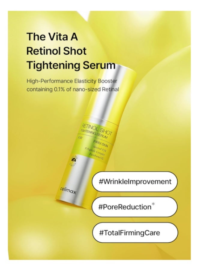 celimax The Vita A Retinol Shot Tightening Serum 30ml - Pure Vitamin A Retinol Peptides Anti-Aging Wrinkles & Pore Minimizing Care - Image 2