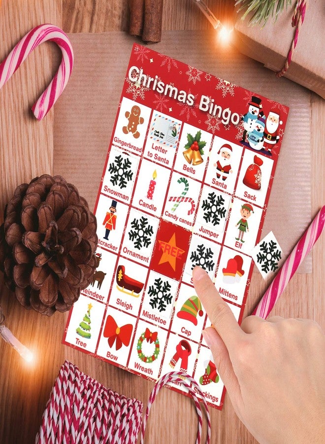 V-Opitos Christmas Bingo Game, 32 Players - Christmas Party Games for Kids and Adults, Xmas Bingo Card for Family/Class/Group Activities - Image 2