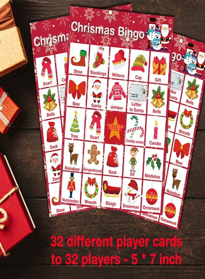 V-Opitos Christmas Bingo Game, 32 Players - Christmas Party Games for Kids and Adults, Xmas Bingo Card for Family/Class/Group Activities - Image 5