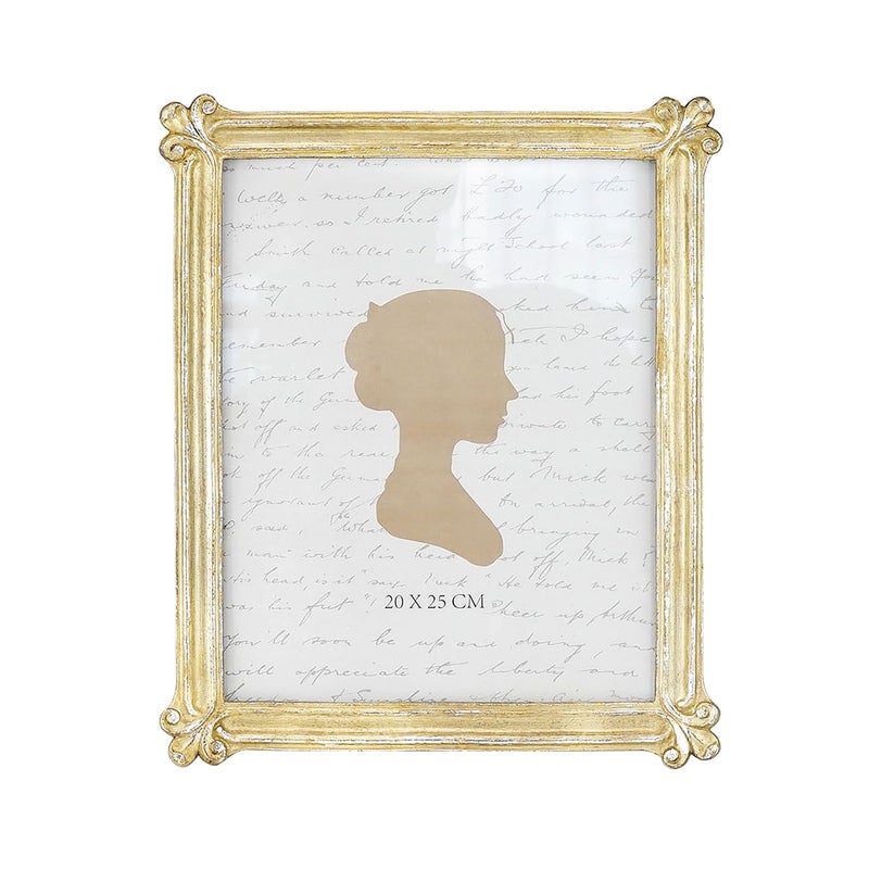 Sunlit Vintage Picture Frame 8x10 Inch Luxury Antique Photo Frames with Glass Front Photo Display Tabletop Wall Hanging Gift Ideas Gold and Silver