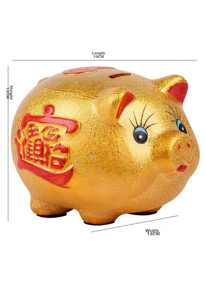 Tatanice Piggy Bank, 19cm Long Ceramic Piggy Jar, Fortune Pig Ornament, Birthday Gift - Image 1