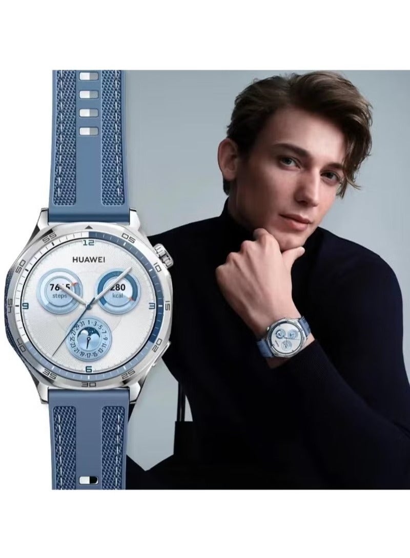 Band Compatible with Huawei Watch GT5/GT5 Pro 2024 46mm/GT4/GT4 Pro/GT3/G3 Pro 46mm/Huawei Watch 4/4 Pro Stap, 22mm Nylon Silicone Composite Material Replacement Strap Men Women - Image 5