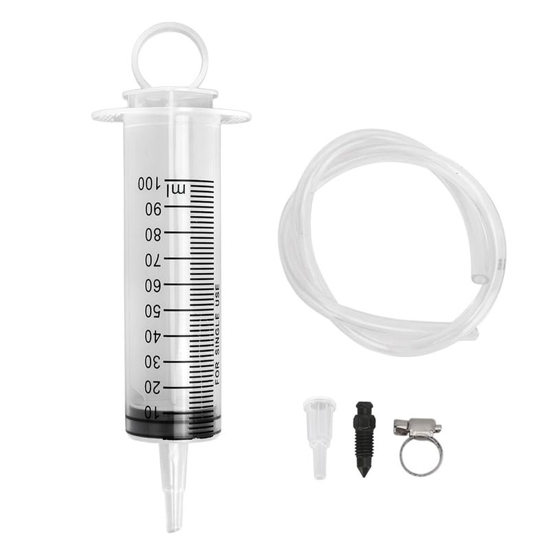 Lwuey Brake Bleed Kit Hydraulic Disc Clutches Bleeding Kit 100ML Syringe 50cm Hose Oil Fluid Extractor Bleeder Tool Universal for Motorcycle Motorbikes Scooters Quads Brake System Repair Maintenance